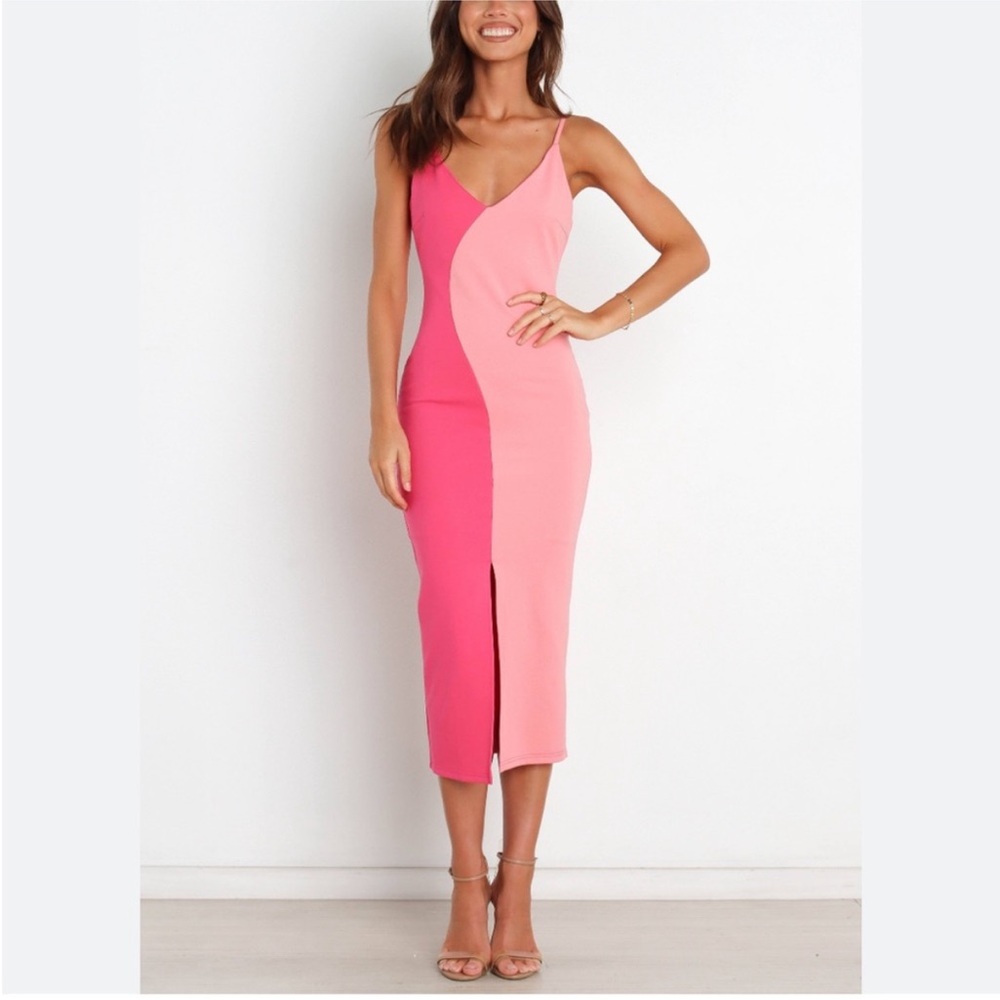 Petal & Pup Camela Midi Dress Pink, Size 6 NWT